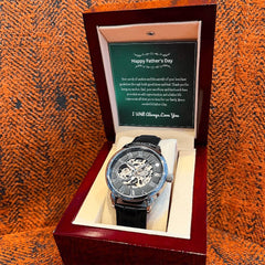 Luxury Skeleton Men’s Watch – I Will Always Love You, Dad Edition