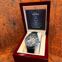 Skeleton Dial Men’s Watch – To My Brave Dad Special Edition