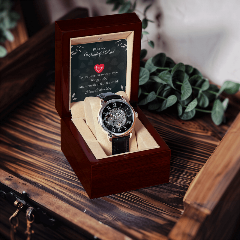 Luxury Skeleton Automatic Watch – Gift for My Wonderful Dad