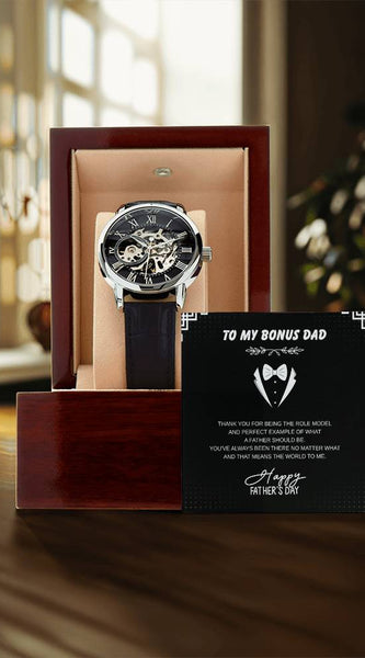 Skeleton Automatic Watch – To My Bonus Dad Special Edition