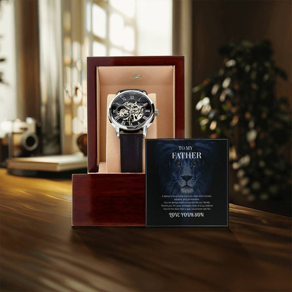 Skeleton Dial Men’s Watch – To My Brave Dad Special Edition