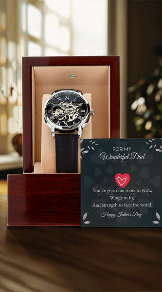 Luxury Skeleton Automatic Watch – Gift for My Wonderful Dad