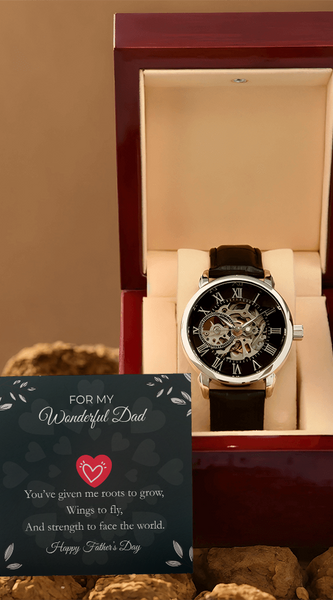 Luxury Skeleton Automatic Watch – Gift for My Wonderful Dad
