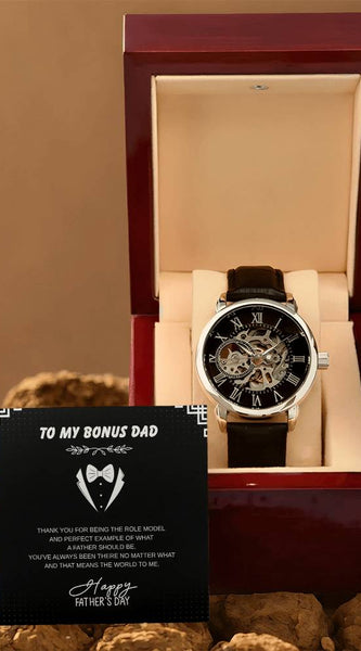 Skeleton Automatic Watch – To My Bonus Dad Special Edition