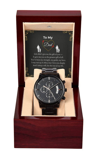 Black Chronograph Watch – I Love You Dad Keepsake