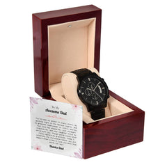 Luxury Black Chronograph Watch – To My Awesome Dad