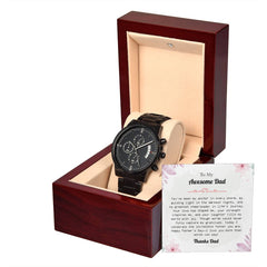Luxury Black Chronograph Watch – To My Awesome Dad