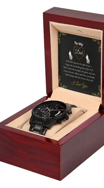 Black Chronograph Watch – I Love You Dad Keepsake