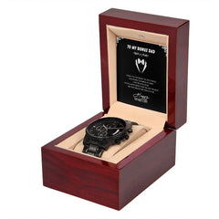 Black Chronograph Watch – To My Bonus Dad Gift Edition
