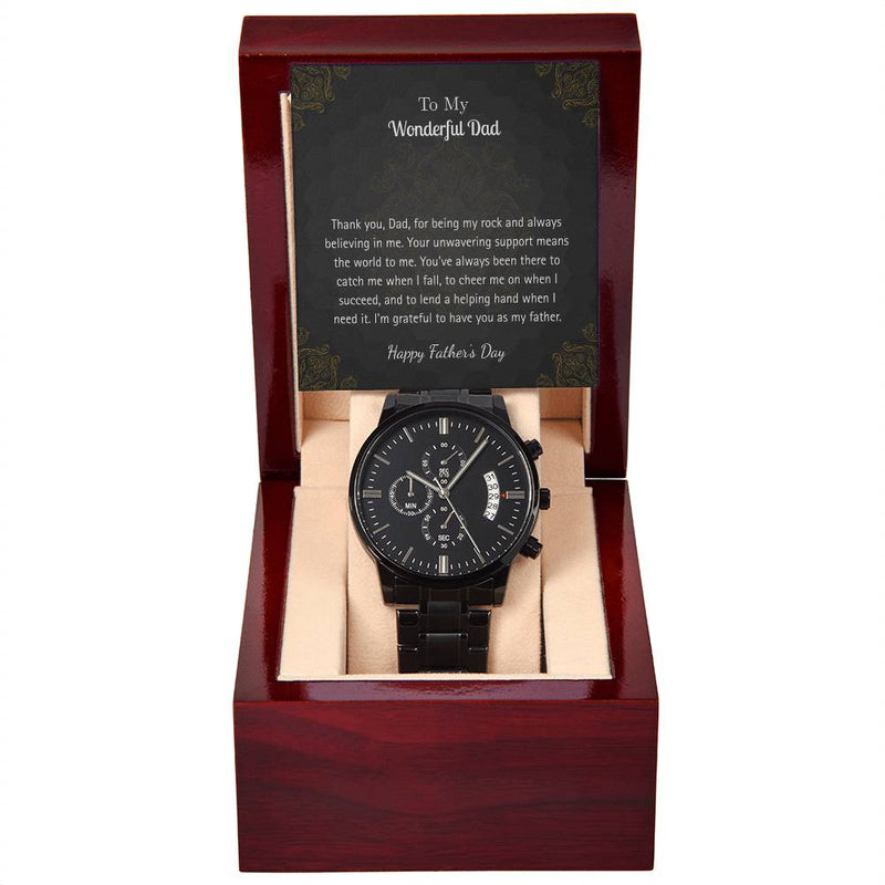 Luxury Black Watch – For My Wonderful Dad Edition