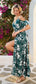 Vivid Eden Summer Woman Floral Print Cold Shoulder Wrap Hem Belted Dress,Vacation Style