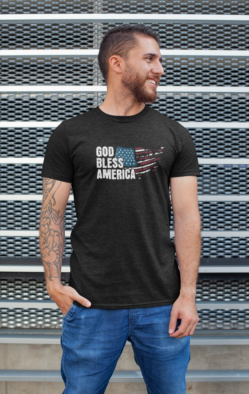 God Bless America T-Shirt – 4th of July Patriotic Tee Unisex USA