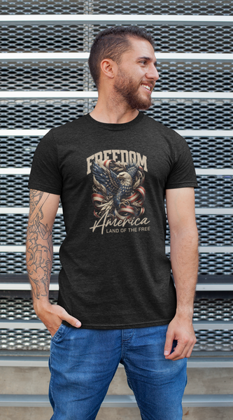 Freedom America T-Shirt – Land of the Free 4th of July USA Tee