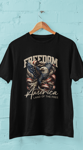 Freedom America T-Shirt – Land of the Free 4th of July USA Tee