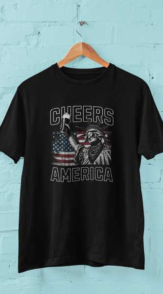 Cheers America T-Shirt – 4th of July USA Unisex Patriotic Tee