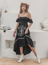 High-Low Off-Shoulder Dress