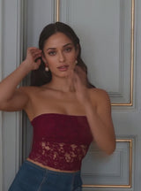 Lace Strapless Tube Top