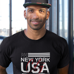 New York USA T-Shirt – Home of Freedom Patriotic 4th of July Tee