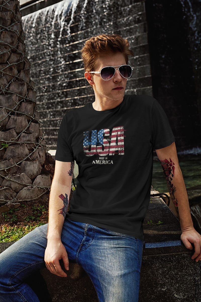 USA Made in America T-Shirt – Patriotic 4th of July Unisex Tee