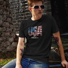 USA Made in America T-Shirt – Patriotic 4th of July Unisex Tee