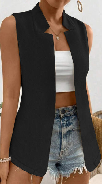 Open Front Longline Vest