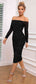Long Sleeve Off-Shoulder Ruched Dress