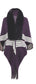 Striped Fringe Detail Long Sleeve Poncho