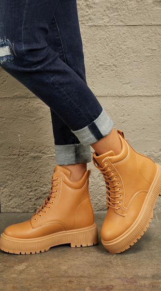 East Lion Corp Platform Combat Boots