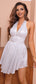 Sequin Halter Neck Mini Dress