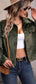 Collared Neck Button Front Jacket with Pockets