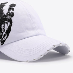 VIBRA Graphic Distressed Adjustable Baseball Cap