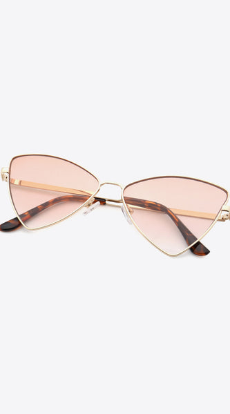 Metal Frame Cat-Eye Sunglasses