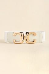 Zinc Alloy Buckle Elastic Wide Belt