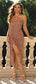Spaghetti Strap Slit Midi Dress