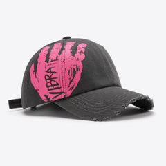VIBRA Graphic Distressed Adjustable Baseball Cap