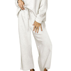 Dropped Shoulder Top and Pants Set