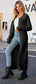 Full Size Collared Open Front Duster Cardigan