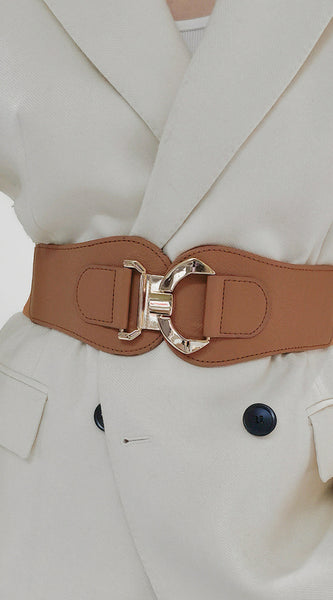 Alloy Buckle Elastic Belt