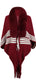 Striped Fringe Detail Long Sleeve Poncho