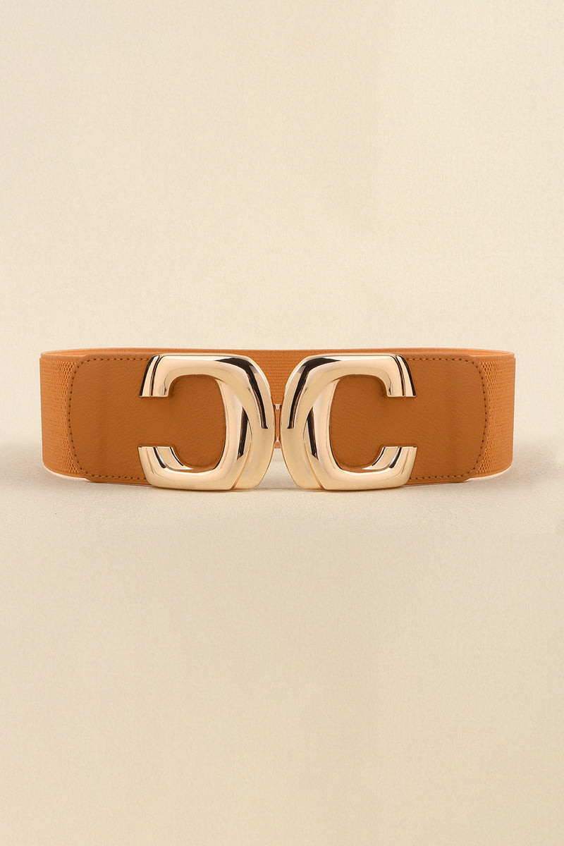 Zinc Alloy Buckle Elastic Wide Belt