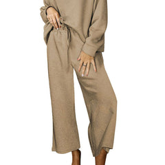 Dropped Shoulder Top and Pants Set