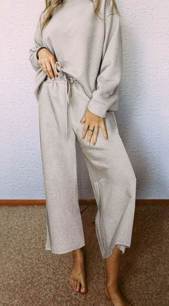 Dropped Shoulder Top and Pants Set