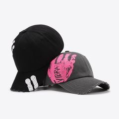 VIBRA Graphic Distressed Adjustable Baseball Cap