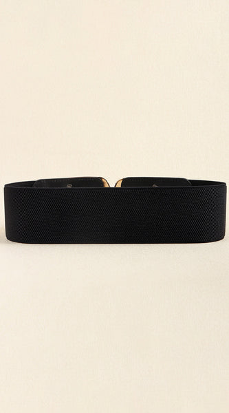 Zinc Alloy Buckle Elastic Wide Belt