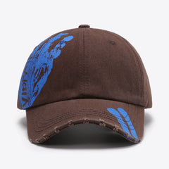 VIBRA Graphic Distressed Adjustable Baseball Cap