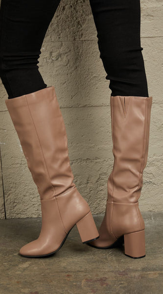 East Lion Corp Block Heel Knee High Boots