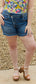 RISEN Maya Full Size Mid Rise Asymmetrical Shorts