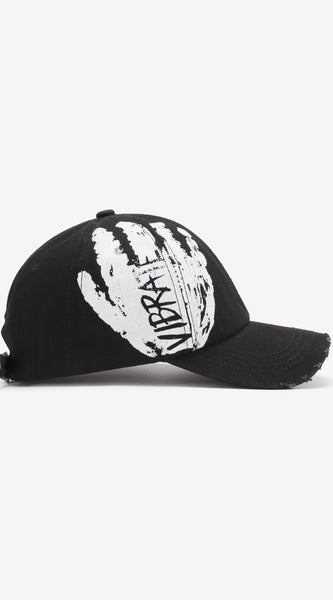 VIBRA Graphic Distressed Adjustable Baseball Cap
