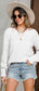 Openwork Round Neck Raglan Sleeve Sweater