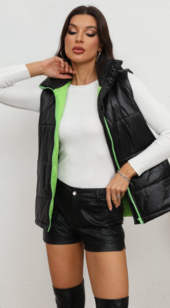 Zip-Up Collared Vest